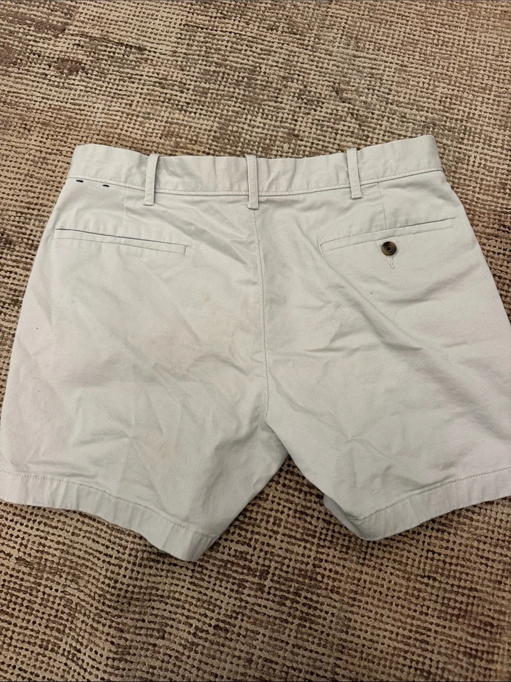 J. Crew Factory Men’s Stone Cotton Flat-Front Chino Shorts 5” inseam